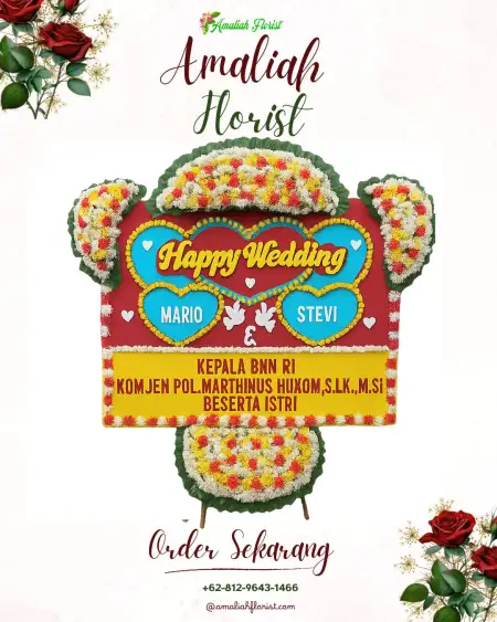 Papan Bunga Pernikahan Paningkiran